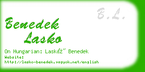 benedek lasko business card